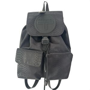 Tahari back pack bookbag black lightweight bag
